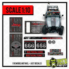 Set adesivi auto 1:10 RC JEEP
