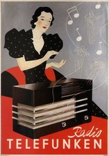 Radio telefunken 1935 poster - radio,
