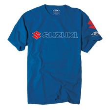 T-shirt maglietta blu Factory Effex Suzuki Team adulto con licenza GSXR RM RMZ NUOVA