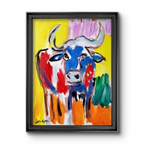 Quadro toro espressionista