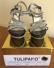 Sandali glamour neri con