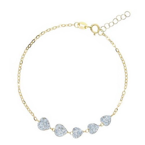 Bracciale cuori con resina - cuori, e
