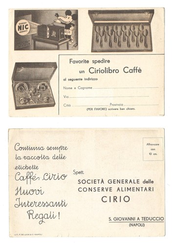 Cartolina concorso cirio - cartolina,