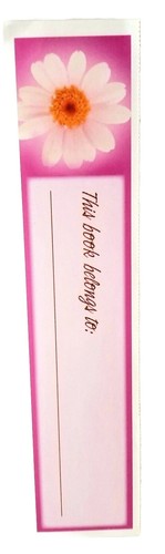 Daisy bookmark with this book - with, "this