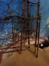 LETTO SINGOLO IN FERRO BATTUTO IMPERO ANTICO DELL'800