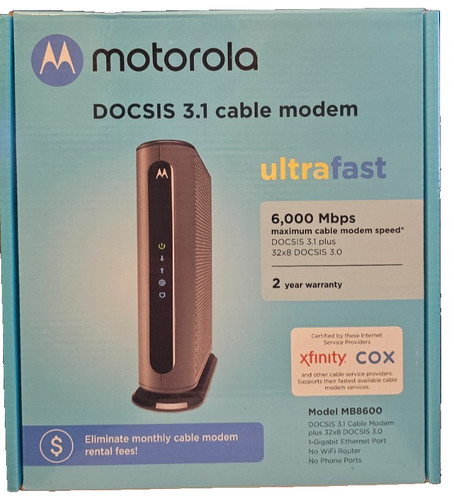 Motorola mb8600 modem via - motorola,