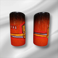 COPPIA VASI CERAMICA VERZOLINI ANNI 70