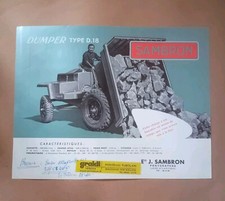 SAMBRON DUMPER D18 CANTIERI EDILI STRADALI PROSPEKT OPUSCOLO FRANCESE 