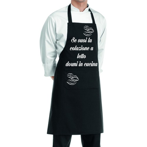 Grembiule cucina nero uomo - grembiule,