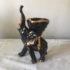 Elefante in ceramica blu scuro