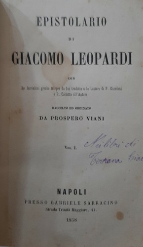 Epistolario giacomo - di,