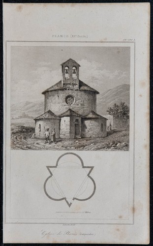 1845 vista chiesa di - 1845,