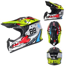 Casco omologato CE mini moto cross quad enduro bimbo bambino 3 4 5 6 7 8 10 anni