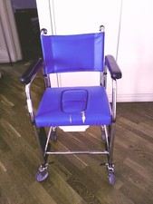 Sedia a rotelle per casa anche comoda WC, Surace, L seduta 43 cm, L sedia 53 cm