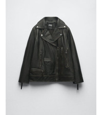 Giacca di pelle oversize Zara