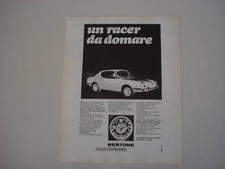 advertising Pubblicità 1968 FIAT 850 BERTONE RACER TEAM BERLINETTA