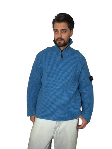 Maglione mezza zip - , stone