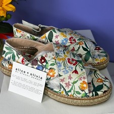 Sandali espadrillas Alice + Olivia River stampa floreale pelle taglia 36,5 US 6