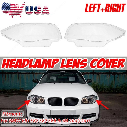 Pair headlight lens cover - lens, for