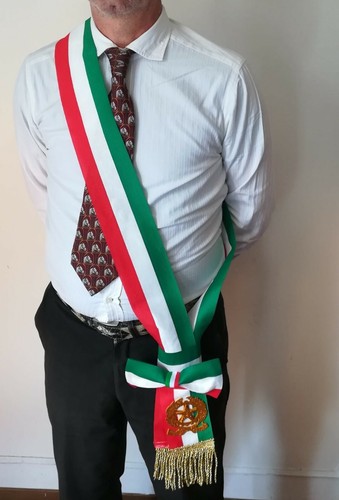 Fascia sindaco tricolore per - sindaco,