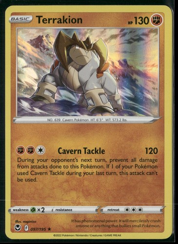 Terrakion 097 195 holo raro - holo,