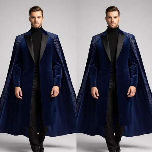 Cappotto lungo uomo velluto