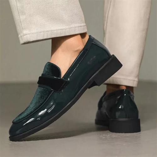 Mocassini uomo verde scuro - verde,