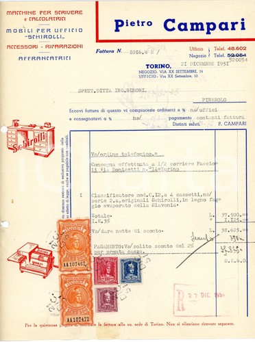 1951 torino pietro campari - torino,