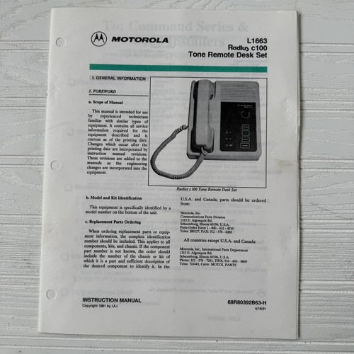 Motorola radius c100 l1663 - motorola,