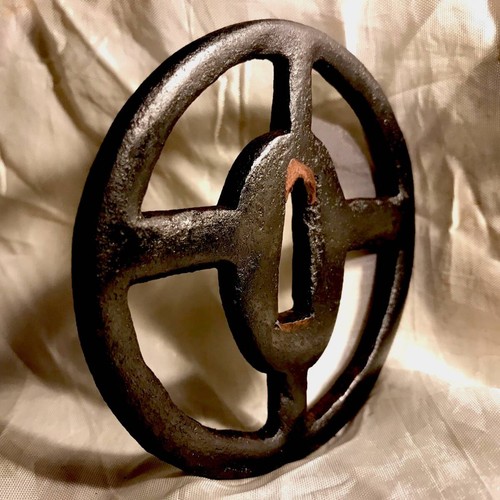 Japanese iron tsuba cross - japanese,