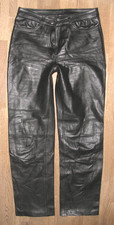 Damen lederjeans pelle nera - damen,