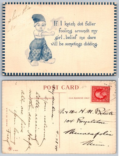 1914 cartolina umoristica - cartolina,