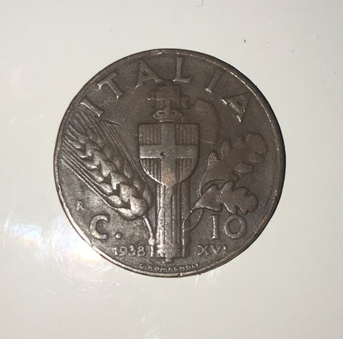 Italia moneta regno - del, 1938