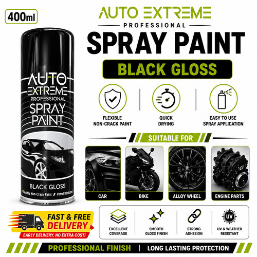 Vernice spray nera lucida - vernice,