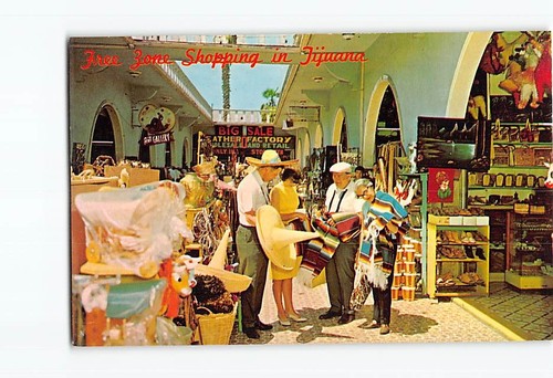 Cartolina zona franca - franca, shopping