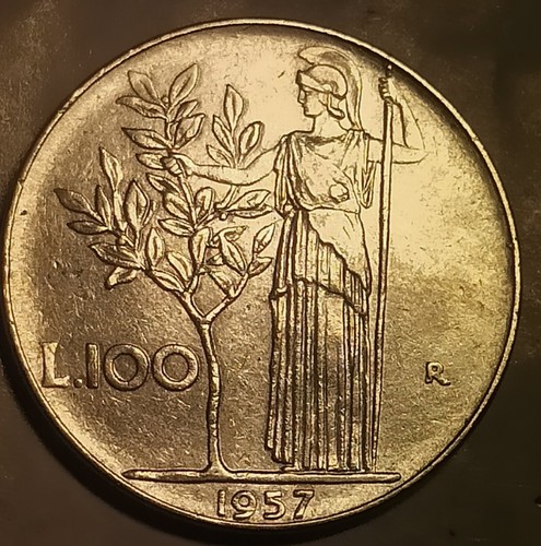 100 lire 1957 - 100, repubblica