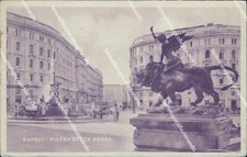 cn1002 cartolina napoli  citta' piazza della borsa