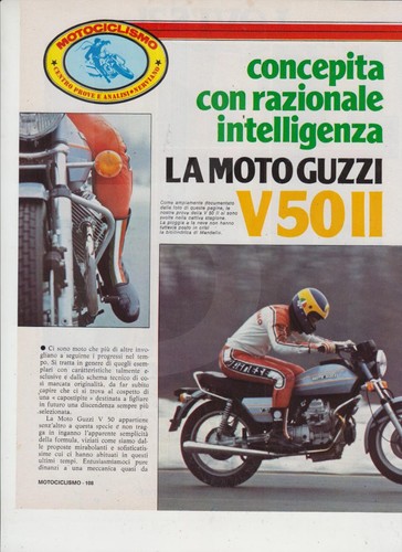 Advertising test moto guzzi v - guzzi,