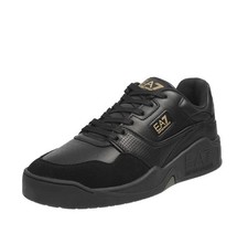 Ea7 Emporio Armani Basket Low - Sneakers In Pelle Nero - Taglia 42 2/3 [9 US 27c