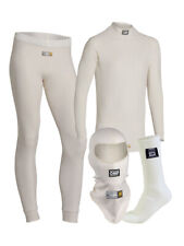OMP Primo Set Biancheria Intima Top Calzini Lunghi Johns Balaclava Bianco FIA 8856-2018