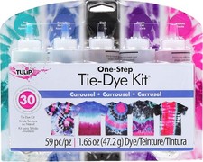 Tulip One-Step Tie-Dye Kit Carousel Colors Tie Dye 59 Piece Set, 