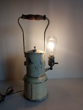 lampada ad acetilene in metallo elettrificata anni '50