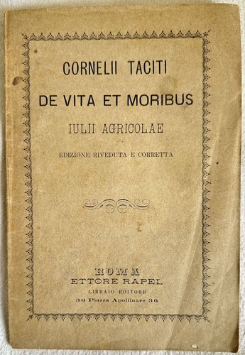 Cornelii taciti vita - cornelii, et