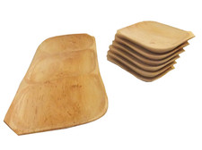 Set vassoi/piatto in legno