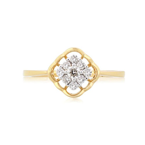 Anello con diamanti - , naturali