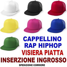 10/30/50pz CAPPELLO CAPPELLINO VISIERA PIATTA BERRETTO HIP HOP RAP RAPPER SNAP