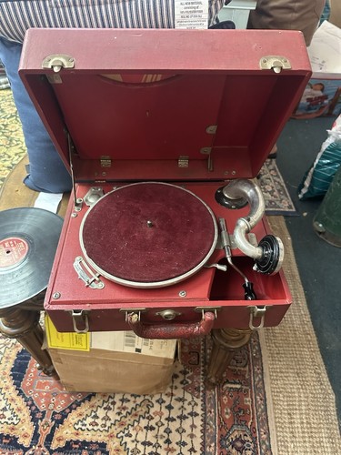 Grammofono portatile vintage - grammofono,