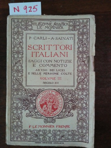 Scrittori italiani carli - -, p.