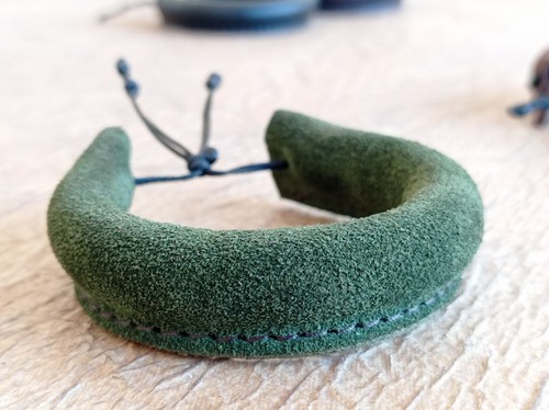 Bracciale polsino pelle - bracciale,