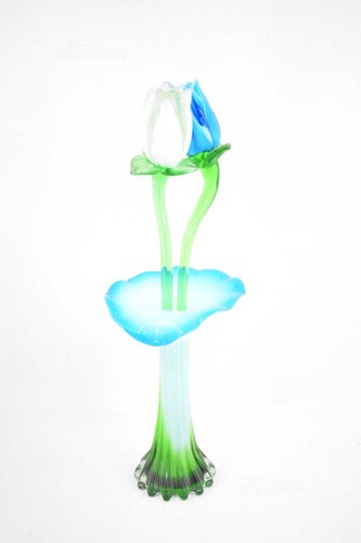Vaso vetro murano - vetro, azzurro